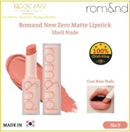 Son Thỏi Siêu Mịn Romand New Zero Matte Lipstick No.9 - Shell Nude - Cam Base Nude (3g) Hàn Quốc Chính Hãng